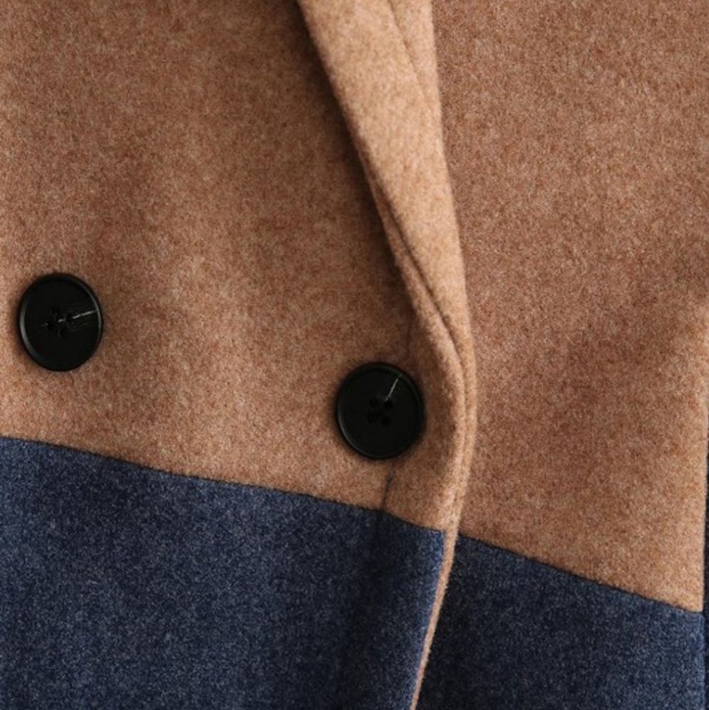 Color Block Double breasted Coat NWT - Picture 6 of 8